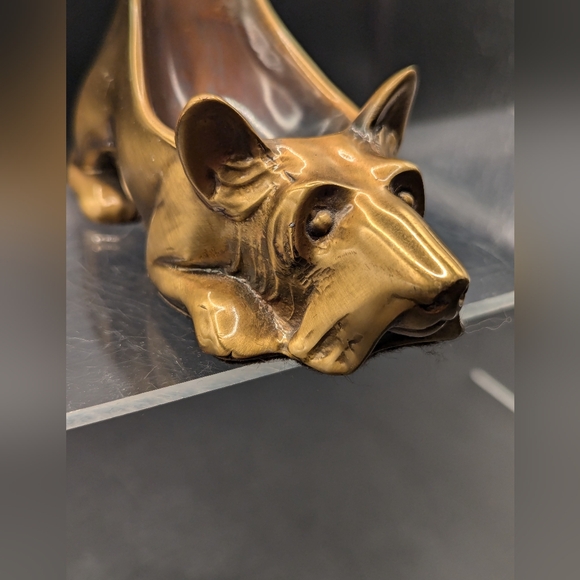 Vintage Ronson Brass Scottie Estate Pipe Rest/Holder - Picture 2 of 11